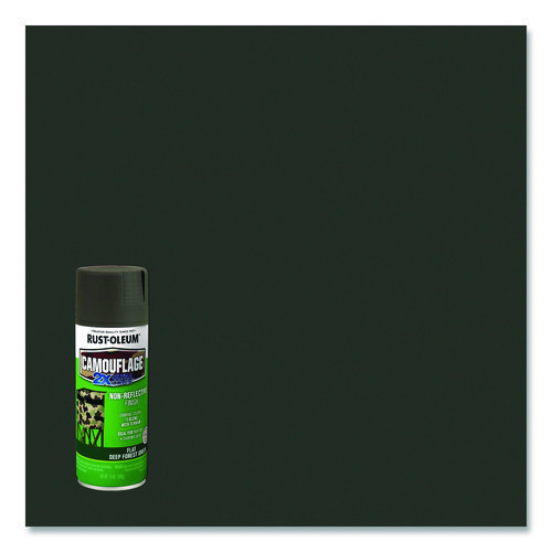 Picture of Camouflage Spray Paint, Flat Deep Forest Green, 12 oz Aerosol Can, 6/Carton