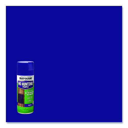 Picture of Specialty No Hunting Purple Spray Paint, Flat No Hunting Purple, 12 oz Aerosol Can, 6/Carton