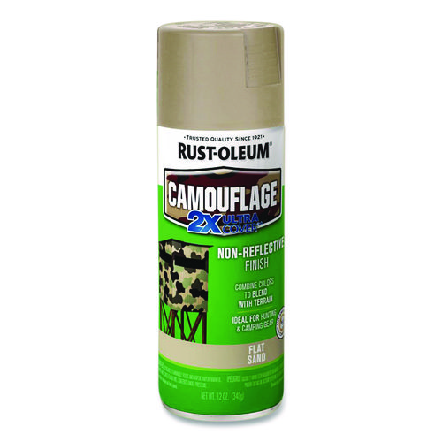 Picture of Camouflage Spray Paint, Flat Sand, 12 oz Aerosol Can, 6/Carton