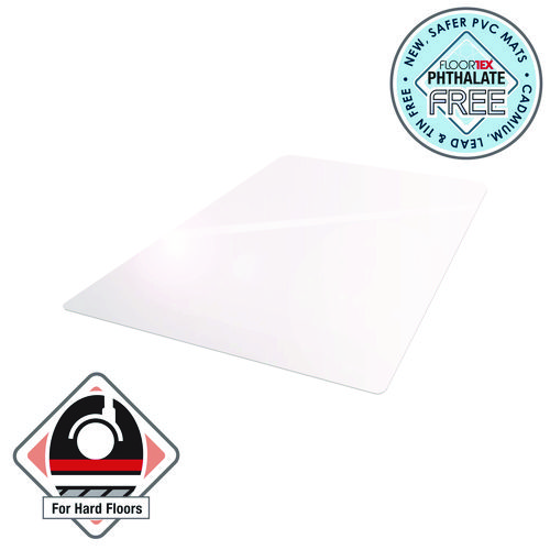 Picture of Cleartex Advantagemat Phthalate Free PVC Chair Mat for Hard Floors, 53" w x 45" l, Clear