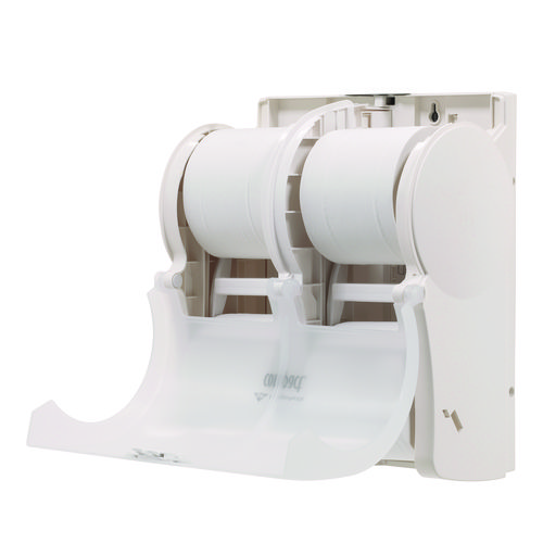 Picture of Compact Quad Vertical 4-Roll Coreless Tissue Dispenser, 12.06 x 8 x 14.44, White