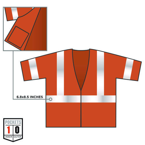 Picture of GloWear 8310HL Type R Class 3 Economy Mesh Vest, Large to X-Large, Orange