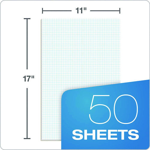 Picture of Quadrille Pads, Quadrille Rule (4 sq/in), 50 White (Standard 15 lb Bond) 11 x 17 Sheets