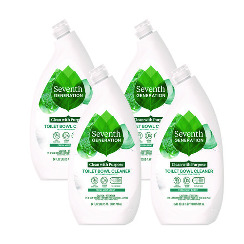 Picture of Toilet Bowl Cleaner, Fresh Mint Scent, 24 oz Bottle, 4/Carton