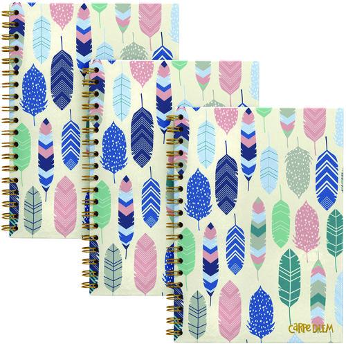 Picture of B5 Size Notebook, 1-Subject, Medium/College Rule, Cream/Pink/Blue Cover, (80) 9.8 x 6.9 Sheets, 3/Pack