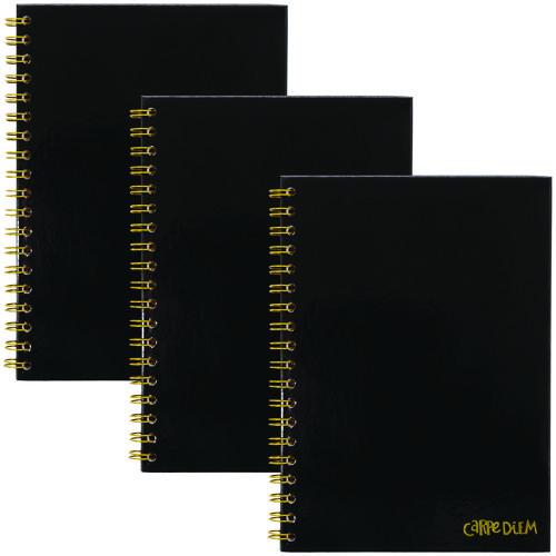 Picture of B5 Size Notebook, 1-Subject, Medium/College Rule, Black Cover, (80) 9.8 x 6.9 Sheets, 3/Pack
