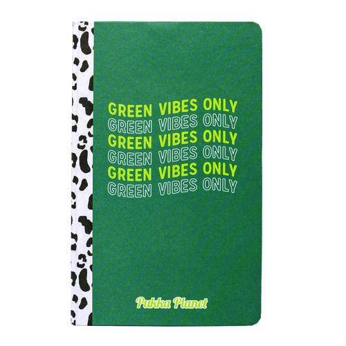 Picture of Soft Cover Eco Notebook, 1-Subject, Medium/College Rule, Green/Black/White Cover, (96) 8.3 x 5.8 Sheets