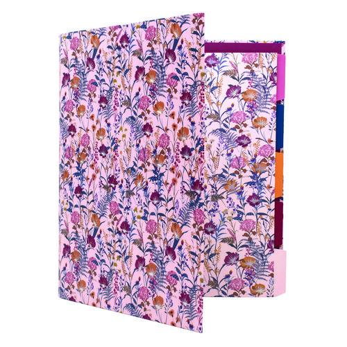 Picture of Rollbound Binder, 3 Rings, 1" Capacity, 11 x 8.5, Cream/Yellow/Blue/Red