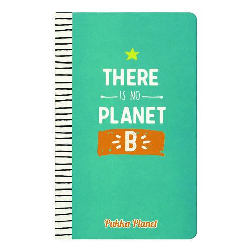Picture of Soft Cover Eco Notebook, 1-Subject, Medium/College Rule, Turquoise/White/Orange Cover, (96) 8.3 x 5.8 Sheets