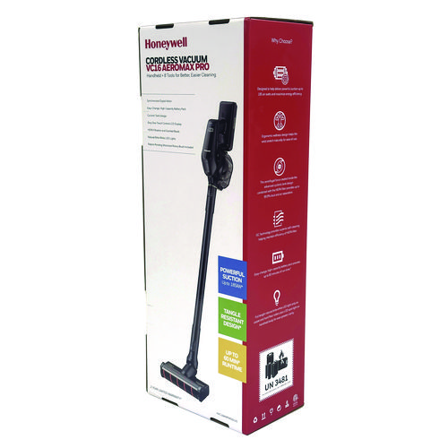 Picture of Aeromax Pro VC16 Cordless Vacuum, 8.5" Cleaning Path, Dark Silver