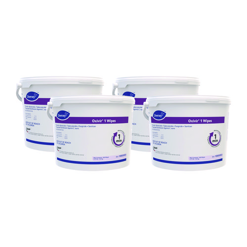 Picture of Oxivir 1 Wipes, 1-Ply, 11 x 12, 160/Canister, 4 Canisters/Carton