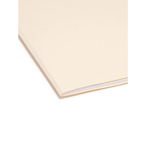 Picture of Reinforced Tab Manila File Folders, 1/2-Cut Tabs: Assorted, Letter Size, 0.75" Expansion, 11-pt Manila, 100/Box