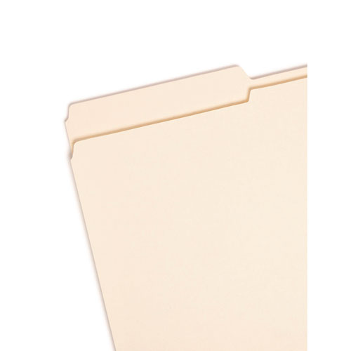 Picture of Reinforced Tab Manila File Folders, 1/2-Cut Tabs: Assorted, Letter Size, 0.75" Expansion, 11-pt Manila, 100/Box