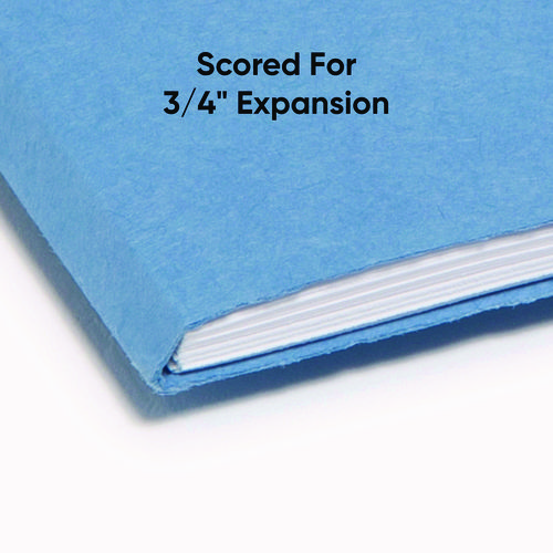 Picture of Colored File Folders, 1/3-Cut Tabs: Assorted, Letter Size, 0.75" Expansion, Blue, 100/Box