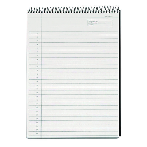 Picture of Docket Diamond Top-Wire Ruled Planning Pad, Wide/Legal Rule, Black Cover, 60 White 8.5 x 11.75 Sheets