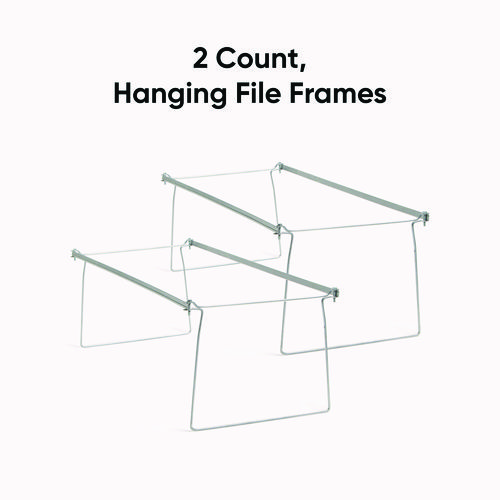 Picture of Steel Hanging Folder Drawer Frame, Letter Size, 23" to 27" Long, Gray, 2/Pack