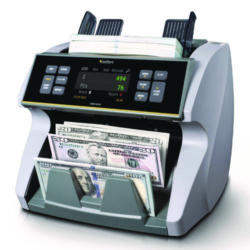 Picture of KBR1500V2 Mixed Denomination Cash Counter, 1,200 Bills/min, 9.5 x 11 x 10.4, Gray