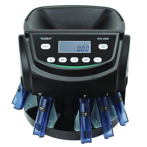 Picture of KCS-2000 Coin Sorter, 300 Coins/min, 10 x 11.6 x 13.6, Black