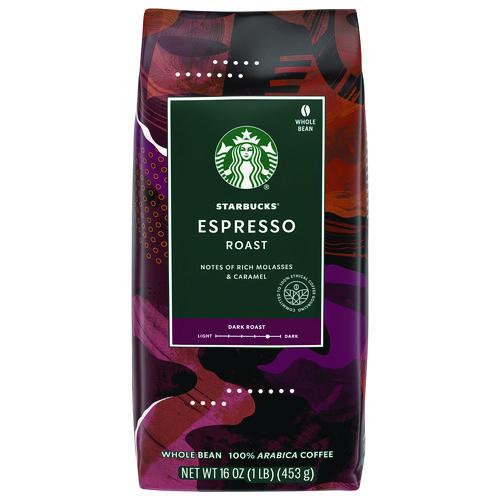 Picture of Whole Bean Coffee, Dark Espresso Roast, 16 oz Bag
