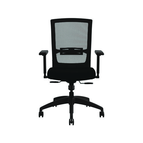 Picture of Quip Ergonomic Mesh Back Swivel Task Chair, Supports Up to 300 lb, Black Seat, Carbon Back, Black Base