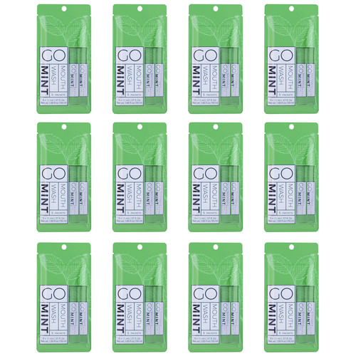 Picture of Individual Mouthwash Packets, Mint Flavor, 0.37 oz Packet, 5/Pack, 12 Packs/Box