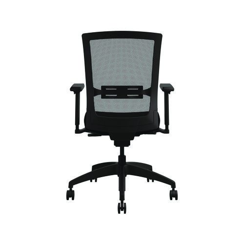 Picture of Quip Ergonomic Mesh Back Swivel Task Chair, Supports Up to 300 lb, Black Seat, Carbon Back, Black Base