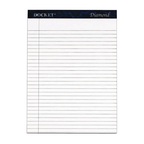 Picture of Docket Diamond Ruled Pads, Wide/Legal Rule, 50 White 8.5 x 11.75 Sheets, 2/Box