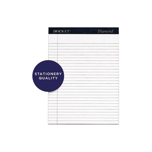 Picture of Docket Diamond Ruled Pads, Wide/Legal Rule, 50 White 8.5 x 11.75 Sheets, 2/Box