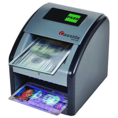 Picture of OmniID Counterfeit Detector, Infrared, Magnetic Strip Detection, UV Light, U.S. Currency