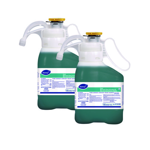 Picture of Crew Restroom Floor and Surface SC Non-Acid Disinfectant Cleaner, Fresh, 1.4 L Bottle, 2/Carton