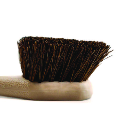 Picture of Utility Brush, Brown Palmyra Fiber Bristles, 5.5" Brush, 14.5" Tan Plastic Handle