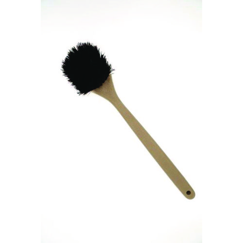 Picture of Utility Brush, Brown Palmyra Fiber Bristles, 5.5" Brush, 14.5" Tan Plastic Handle