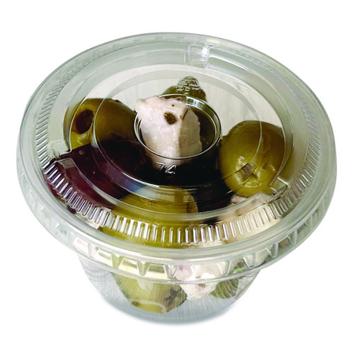 Picture of Souffle/Portion Cup Lids, Fits 3.25 oz to 5.5 oz Portion Cups, Clear, 2,500/Pack