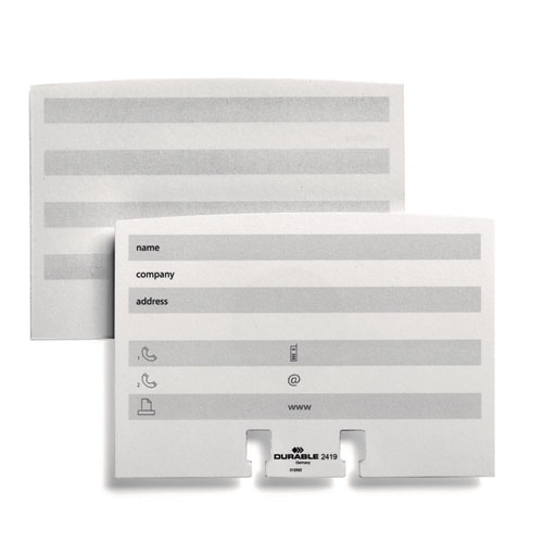 Picture of TELINDEX Desk Address Card File, Holds 500 2.88 x 4.13 Cards, 5.13 x 9.31 x 3.56, Plastic, Graphite/Black