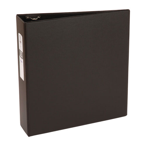 Picture of Economy Non-View Binder with Round Rings, 3 Rings, 3" Capacity, 11 x 8.5, Black, (3602)