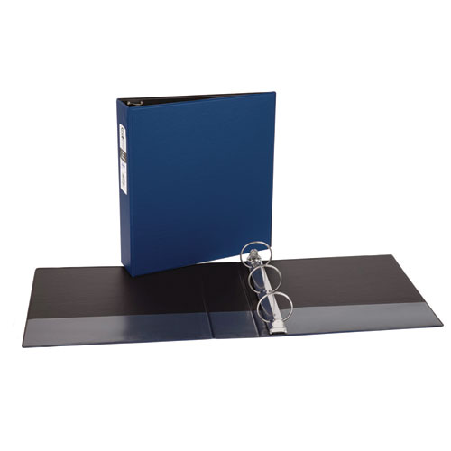 Picture of Economy Non-View Binder with Round Rings, 3 Rings, 2" Capacity, 11 x 8.5, Blue, (3500)