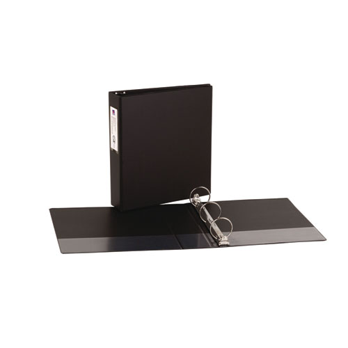 Picture of Economy Non-View Binder with Round Rings, 3 Rings, 2" Capacity, 11 x 8.5, Black, (4501)