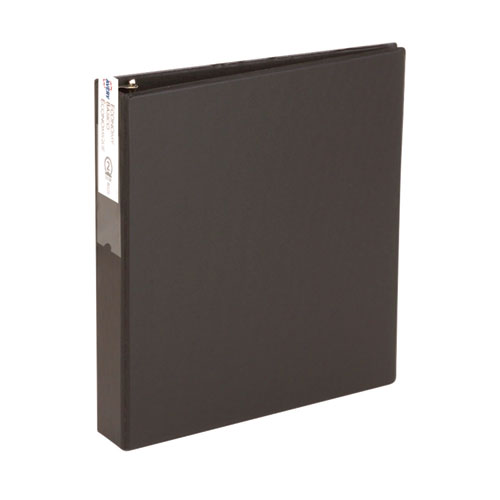 Picture of Economy Non-View Binder with Round Rings, 3 Rings, 2" Capacity, 11 x 8.5, Black, (4501)