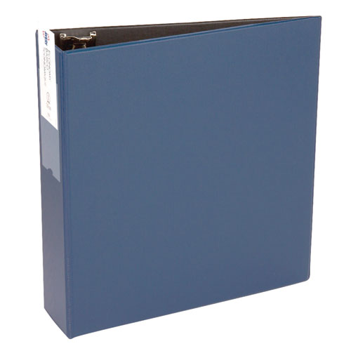 Picture of Economy Non-View Binder with Round Rings, 3 Rings, 3" Capacity, 11 x 8.5, Blue, (4600)