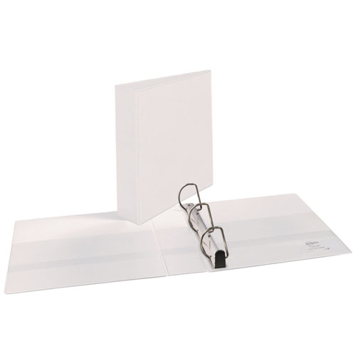 Picture of Heavy-Duty Non Stick View Binder with DuraHinge and Slant Rings, 3 Rings, 2" Capacity, 11 x 8.5, White, (5504)