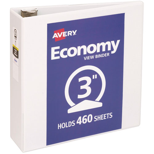 Economy+View+Binder+With+Round+Rings+%2C+3+Rings%2C+3%26quot%3B+Capacity%2C+11+X+8.5%2C+White%2C+%285741%29