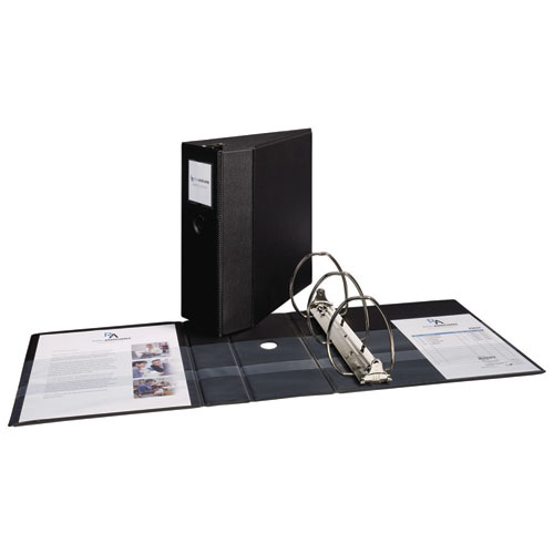 Picture of Durable Non-View Binder with DuraHinge and EZD Rings, 3 Rings, 5" Capacity, 11 x 8.5, Black, (8901)