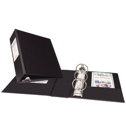 Picture of Mini Size Durable Non-View Binder with Round Rings, 3 Rings, 2" Capacity, 8.5 x 5.5, Black