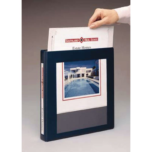 Picture of Framed View Heavy-Duty Binders, 3 Rings, 2" Capacity, 11 x 8.5, Black