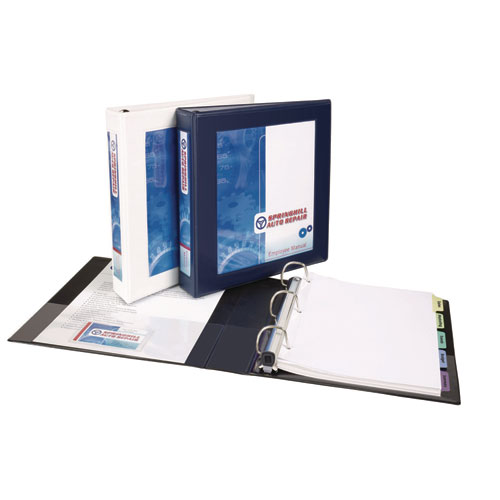 Picture of Framed View Heavy-Duty Binders, 3 Rings, 2" Capacity, 11 x 8.5, Black