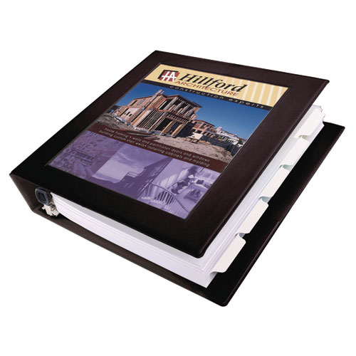 Picture of Framed View Heavy-Duty Binders, 3 Rings, 1.5" Capacity, 11 x 8.5, Black