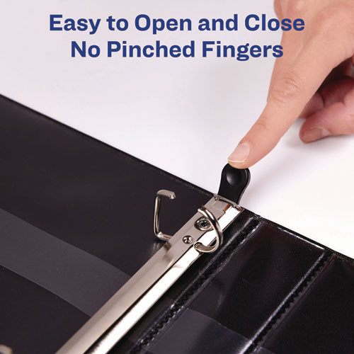 Picture of Heavy-Duty View Binder with DuraHinge and One Touch EZD Rings, 3 Rings, 1.5" Capacity, 11 x 8.5, Red