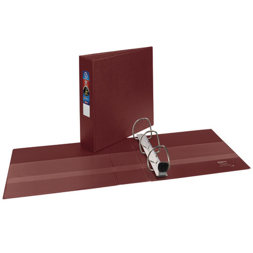 Picture of Heavy-Duty Non-View Binder with DuraHinge and Locking One Touch EZD Rings, 3 Rings, 3" Capacity, 11 x 8.5, Maroon