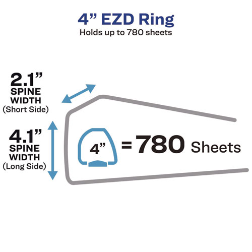 Picture of Heavy-Duty Non-View Binder with DuraHinge and Locking One Touch EZD Rings, 3 Rings, 4" Capacity, 11 x 8.5, Maroon