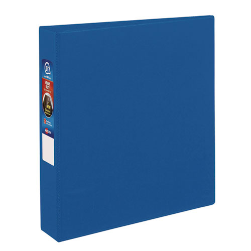 Picture of Heavy-Duty Non-View Binder with DuraHinge and One Touch EZD Rings, 3 Rings, 1.5" Capacity, 11 x 8.5, Blue